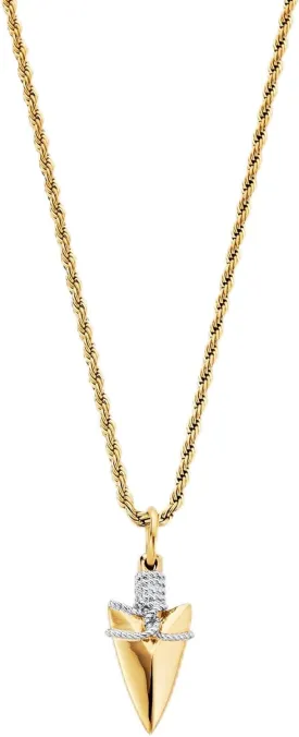 | Arrow Pendant Necklace | 20.5" Chain Link with 20MM x 20MM Pendant | Waterproof, Heat & Sweat Resistant | Gifts for Men | Men's Jewelry |