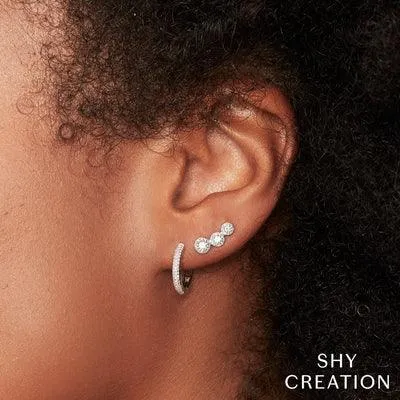 0.21ctw Diamond Pave Hoop Earring