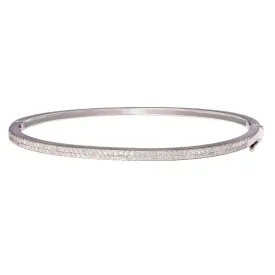 14k Double Diamond Bangle -SS