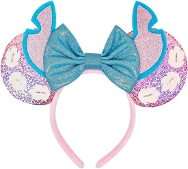 2 PCS Mouse Ears Headbands with LED Light Sequin Headbands Park Ears for Party Favors Cosplay Accessories