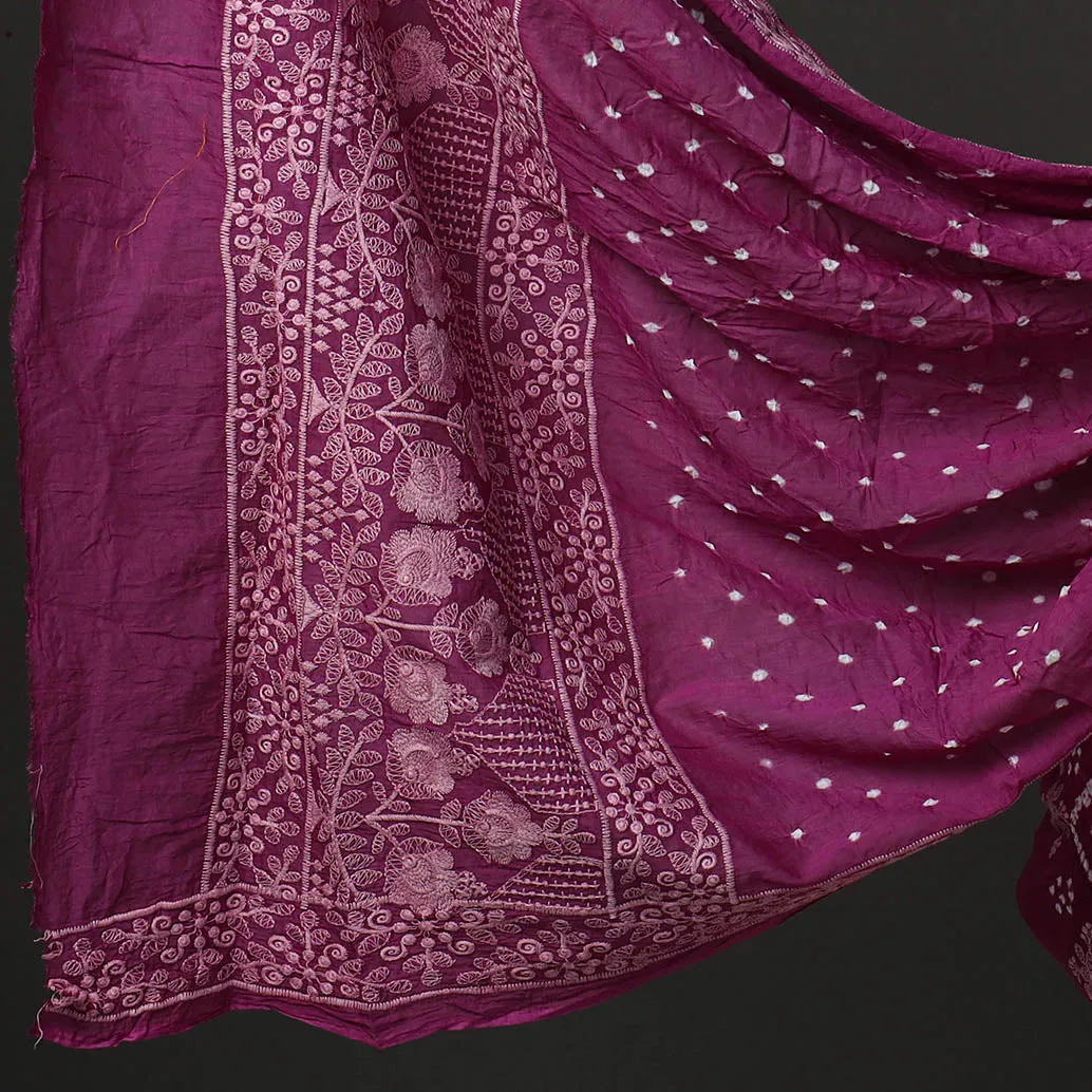 3pc Kutch Tie-Dye Satin Cotton Bandhni Dress Material 29