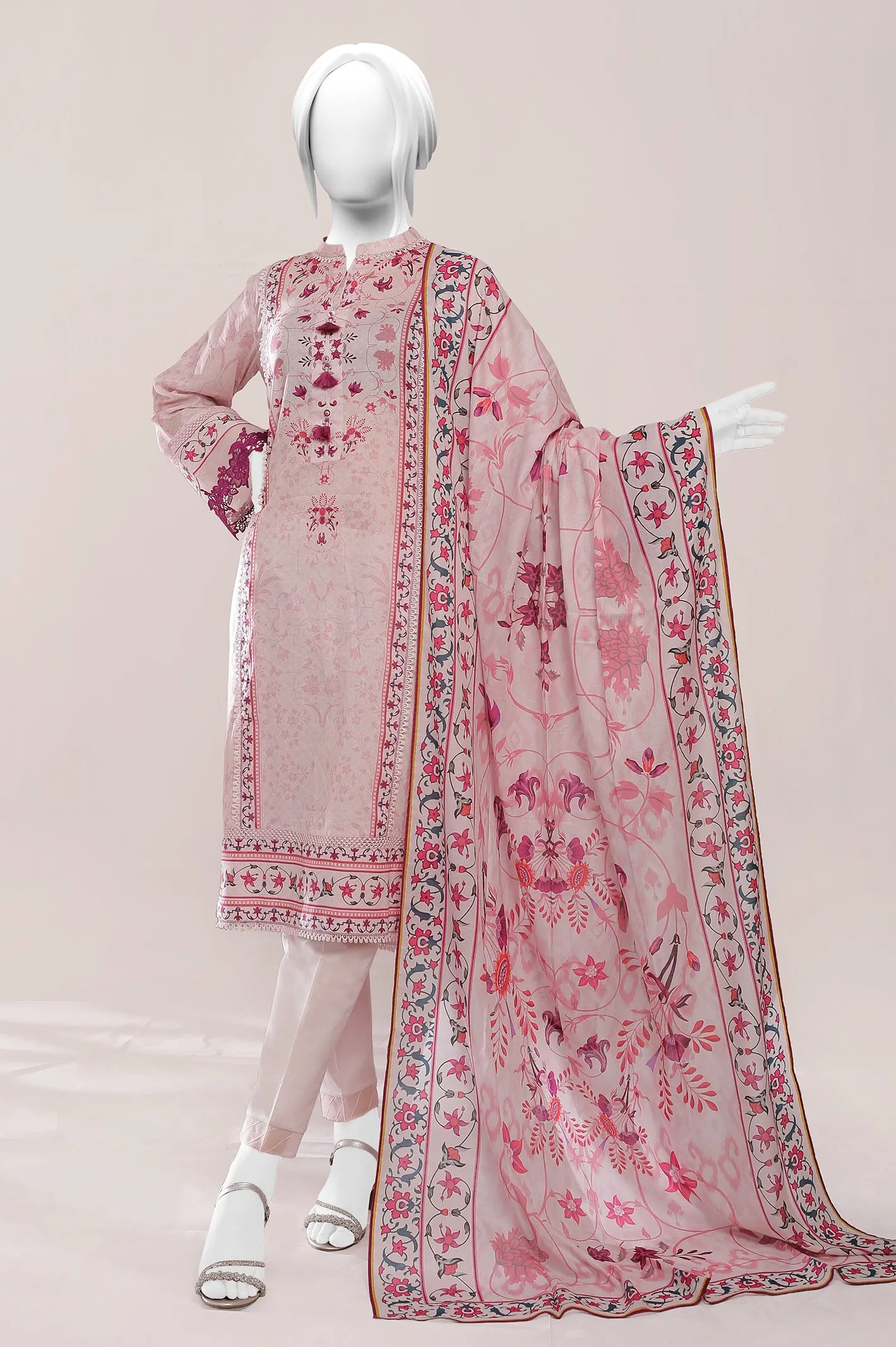 3PC Unstitched Printed