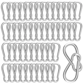50PCS 3" Carabiner Clip Spring Snap Hook, M8 Heavy Duty Galvanized Steel Spring Snap Hook, Quick Link Keychain Clip for Swing Set Camping Hiking Gym Traveling