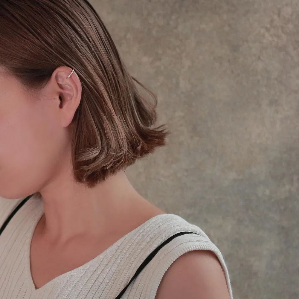 925 Silver Edged Ear Cuff