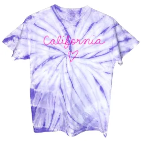 Adult Lavender Tie Dye Chainstitch T-Shirt