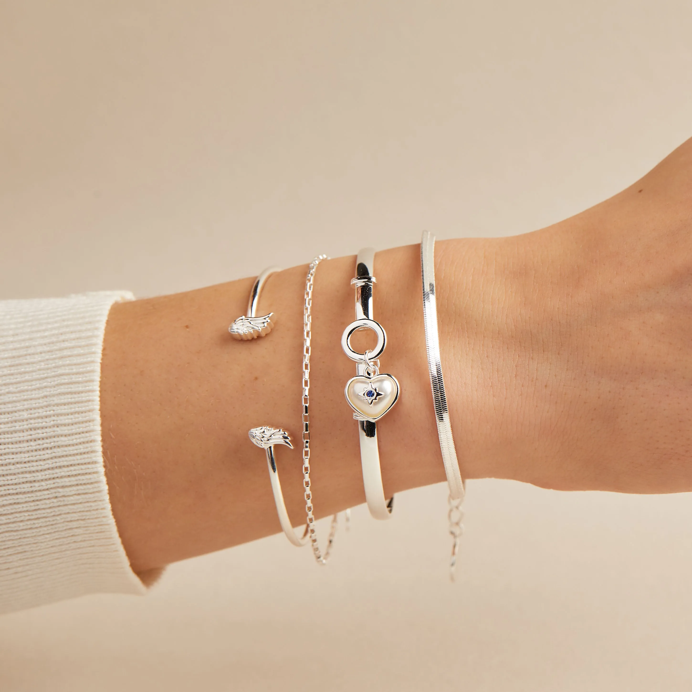 Angel Wings Flex Cuff Bracelet