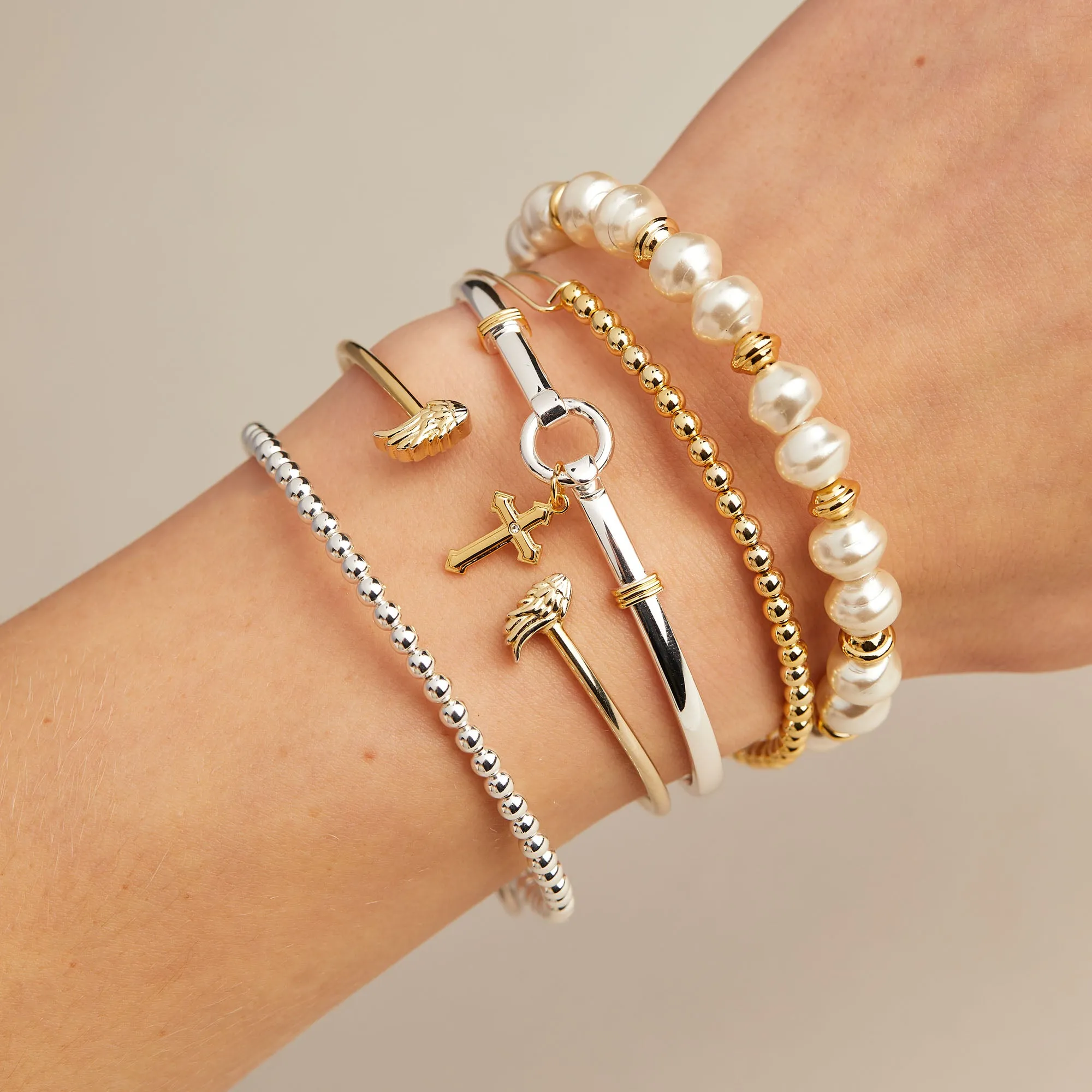 Angel Wings Flex Cuff Bracelet