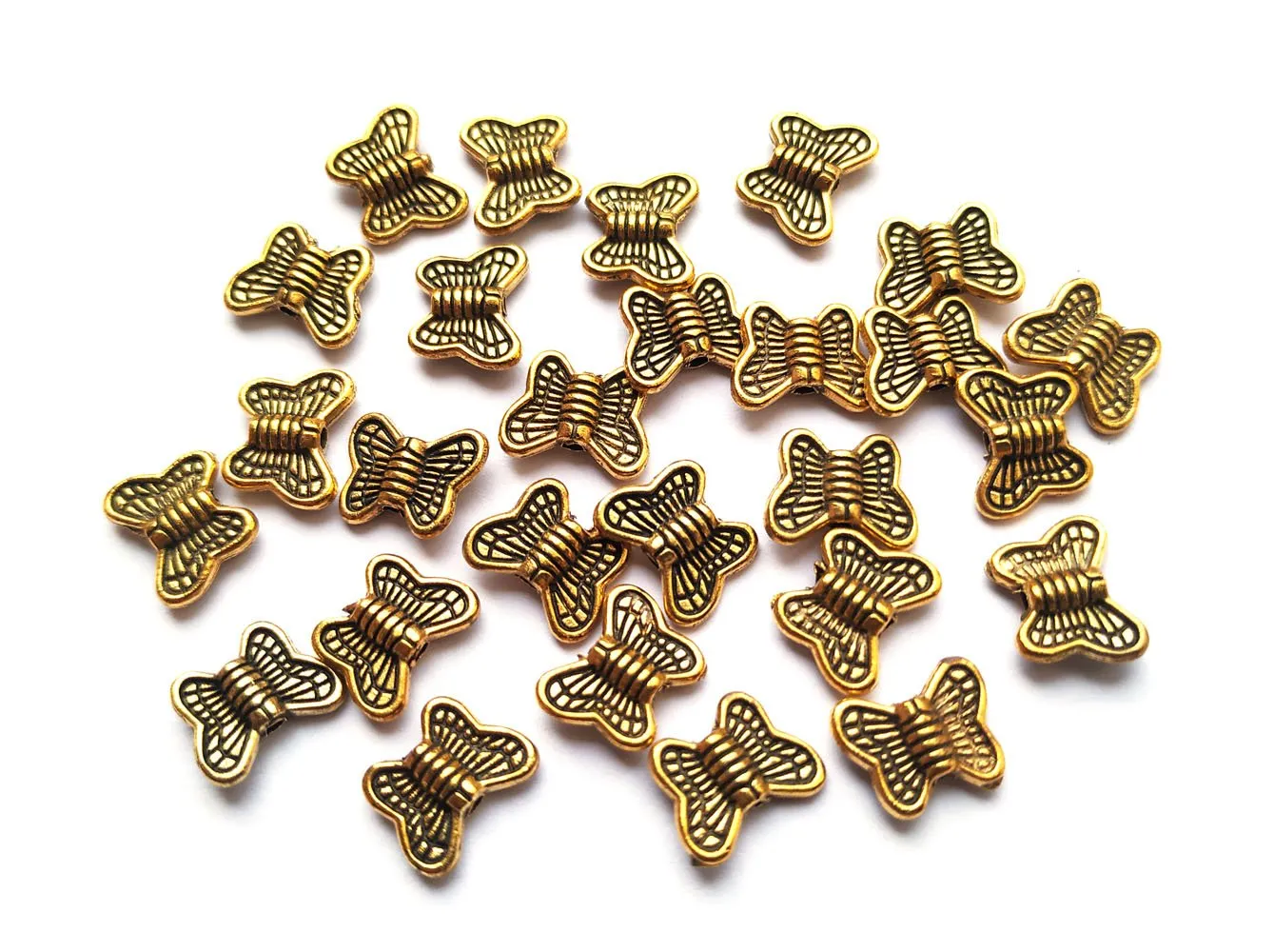 Antique Golden Butterfly Spacer Beads
