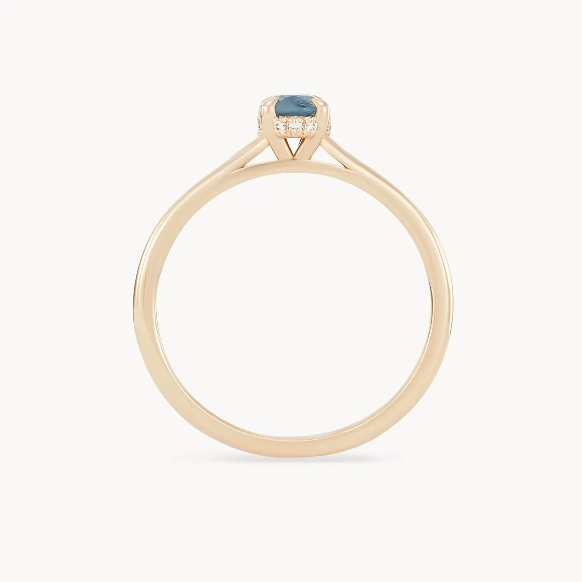 astral love one-of-a-kind - 14k yellow gold ring, blue sapphire