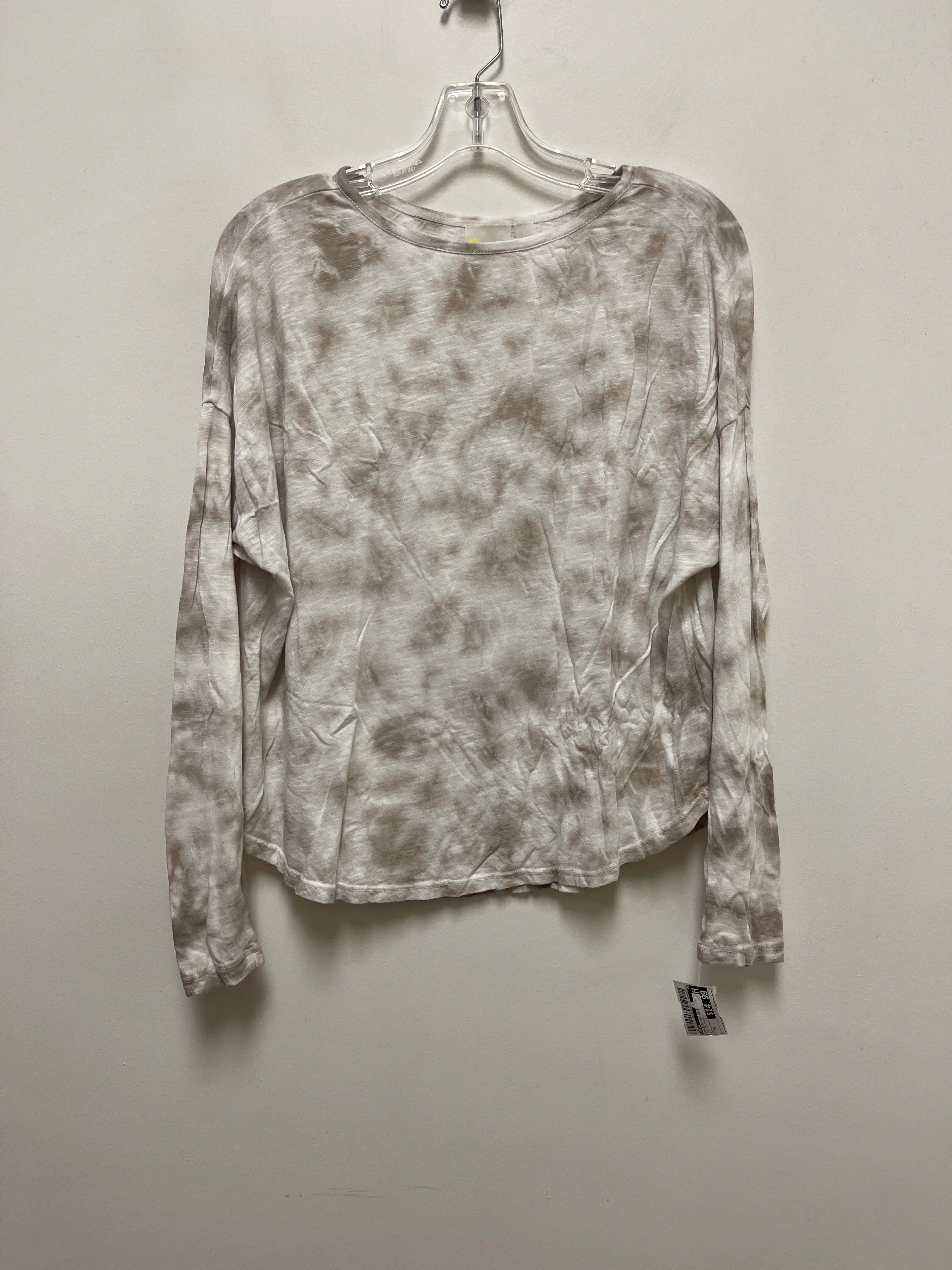 Athletic Top Long Sleeve Collar By Zella In Tie Dye Print, Size: S