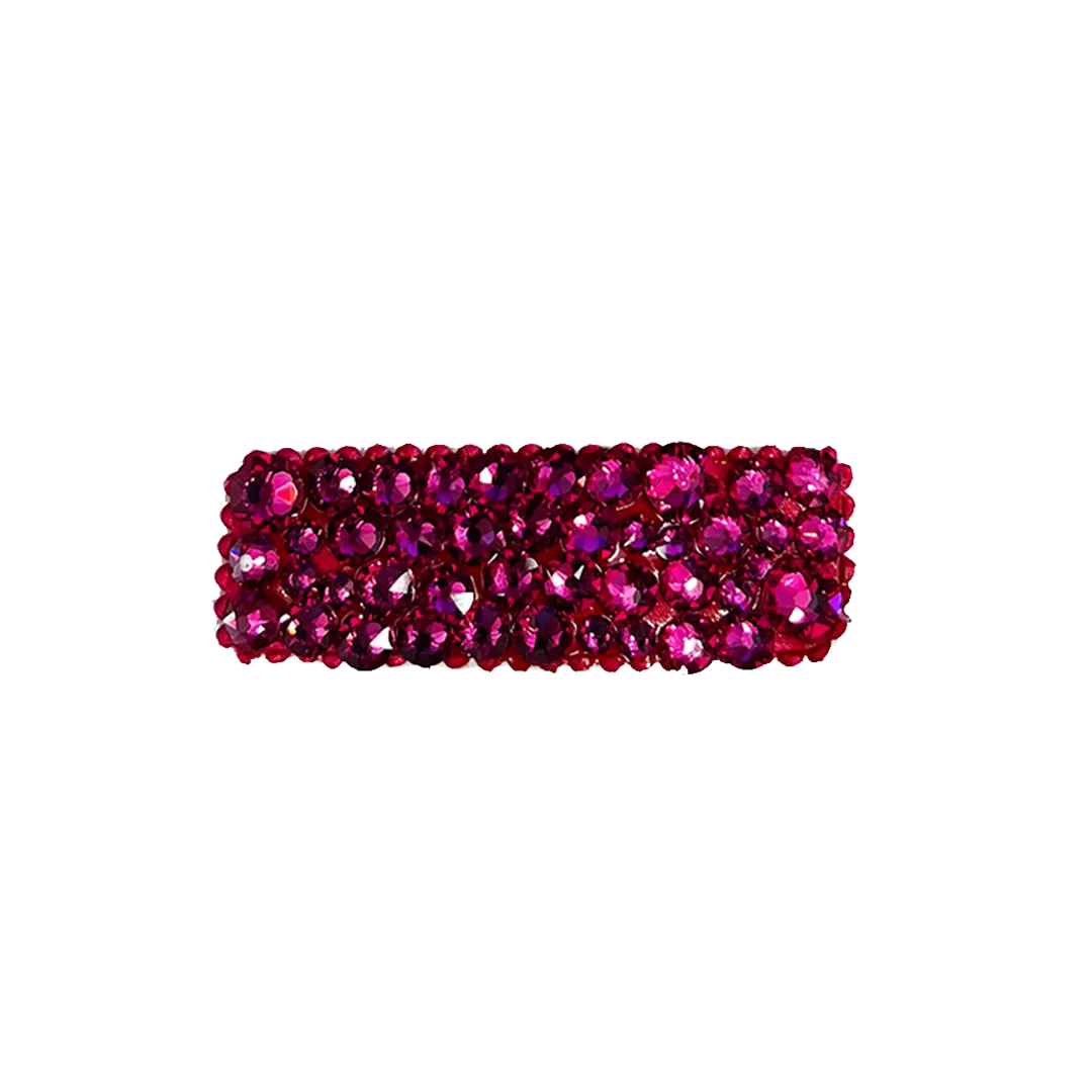 Bari Lynn Crystal Snap Clip - Fuschia