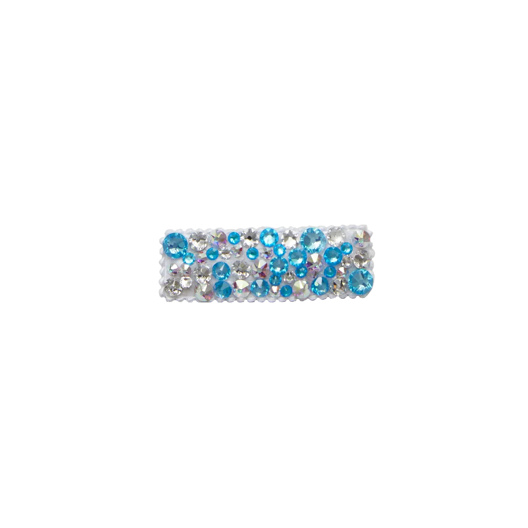 Bari Lynn Crystal Snap Clip - Neon Blue