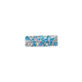Bari Lynn Crystal Snap Clip - Neon Blue