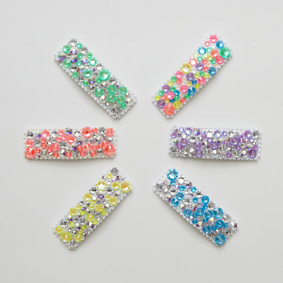 Bari Lynn Crystal Snap Clip - Neon Blue