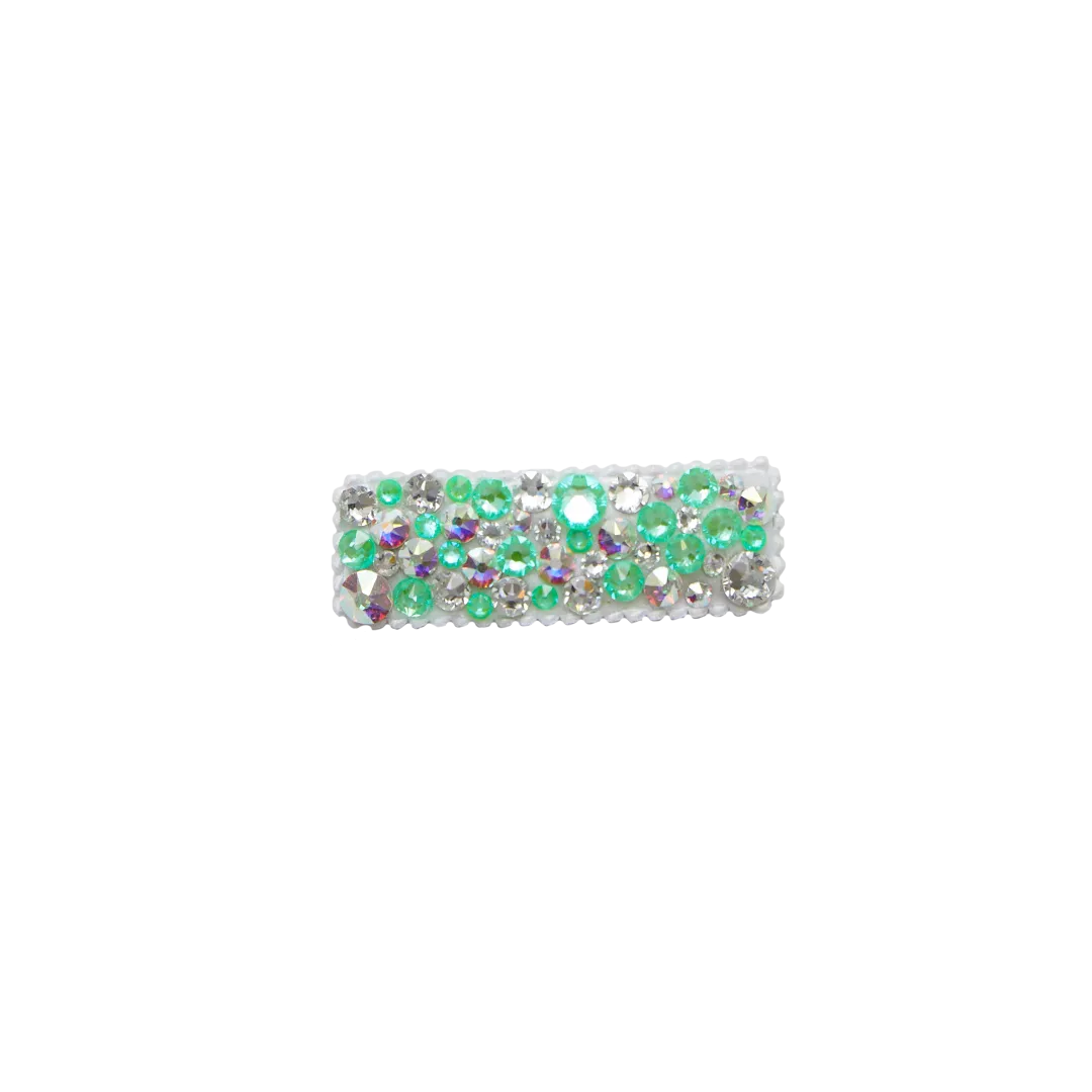Bari Lynn Crystal Snap Clip - Neon Green