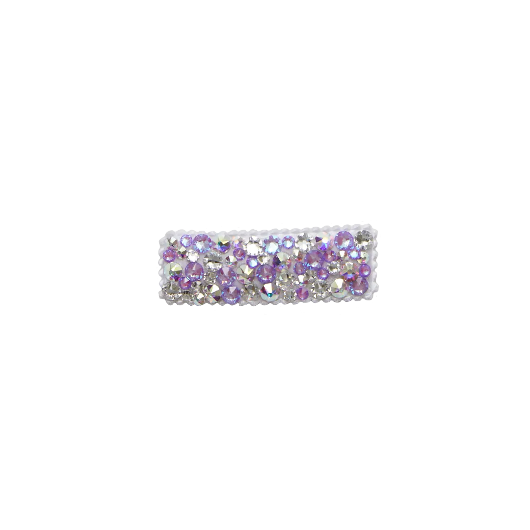 Bari Lynn Crystal Snap Clip - Neon Purple