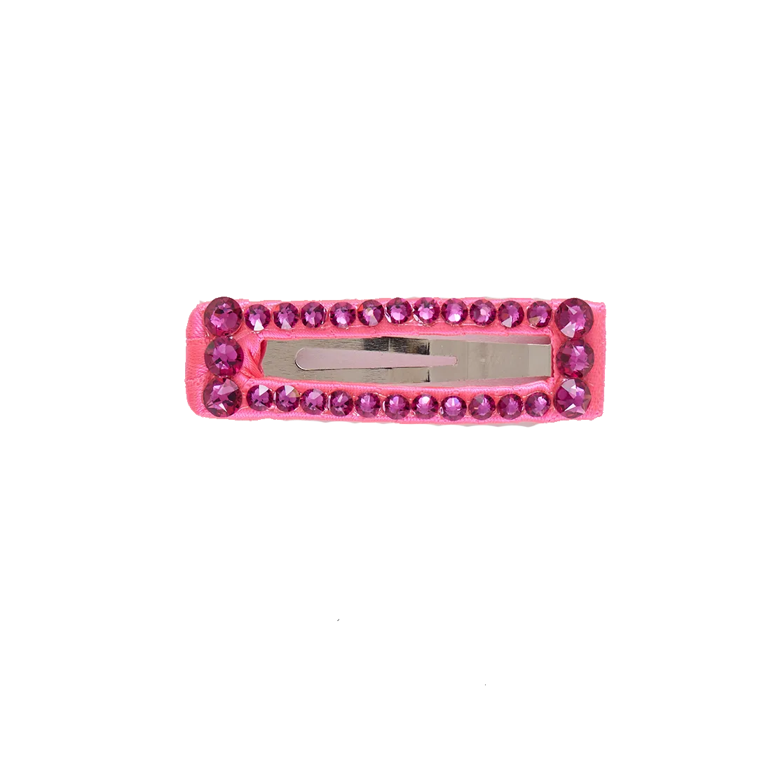 Bari Lynn Rectangle Clip - Medium Pink