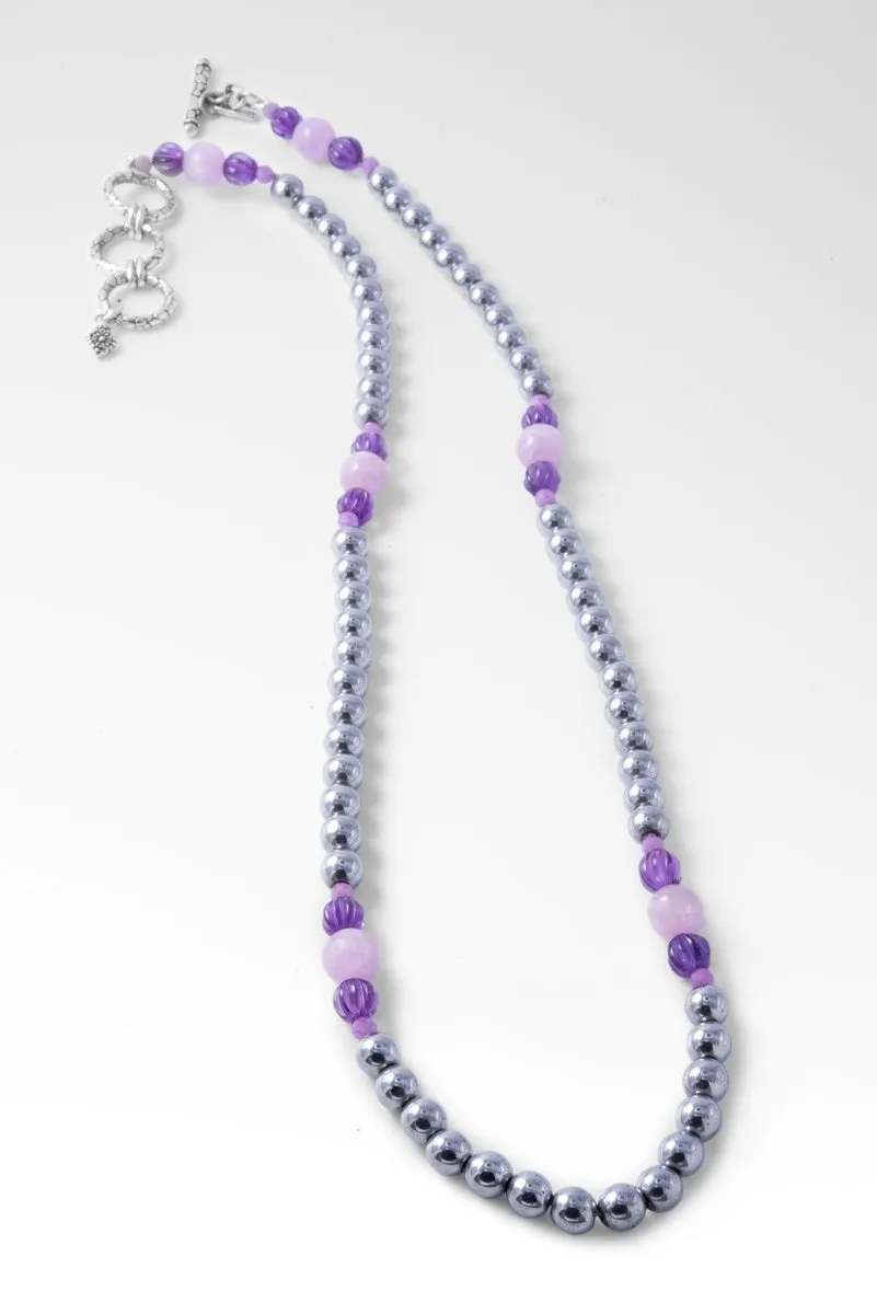 Beaded Hematite Necklace™ in Watermark