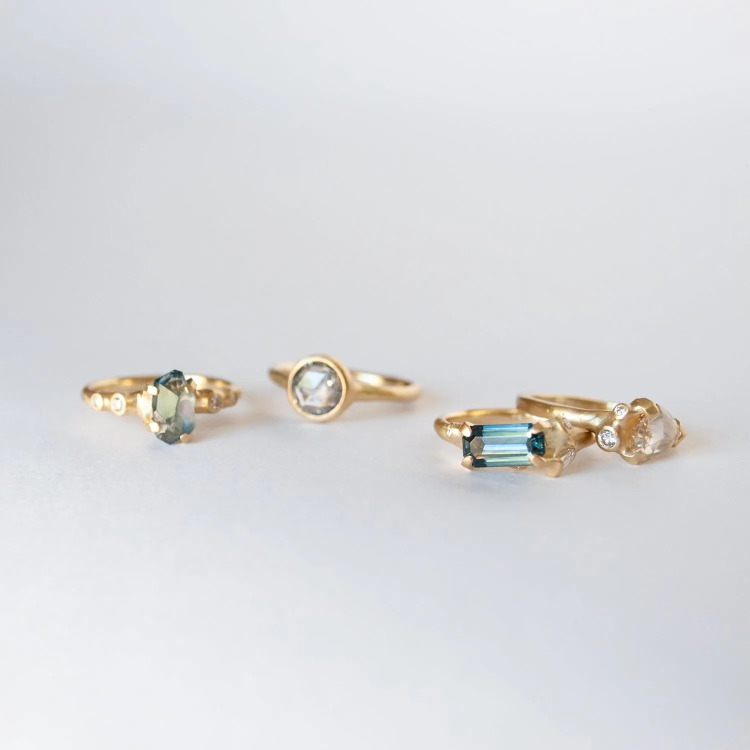 Blue Sapphire Cluster Ring