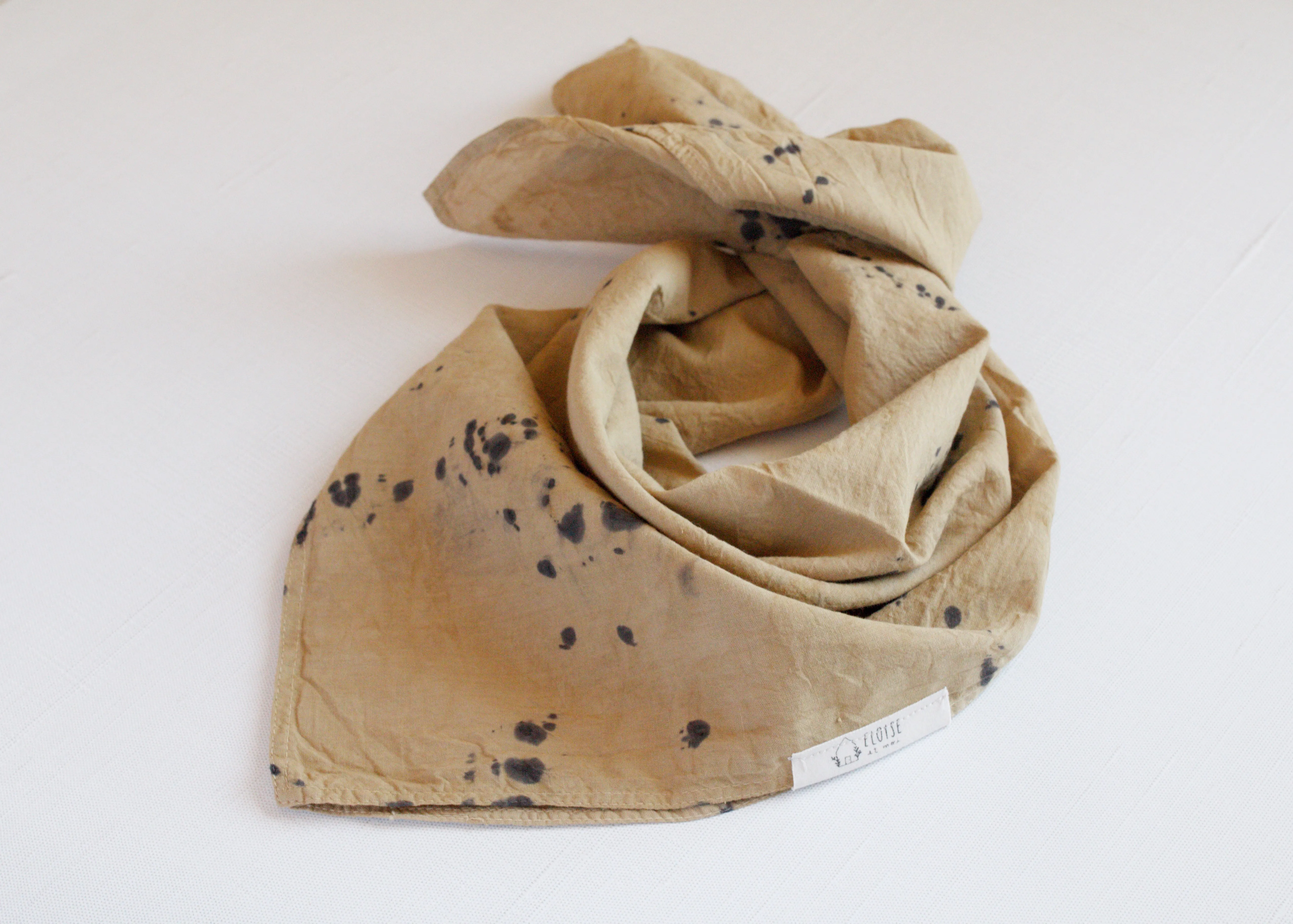 Bundle Dyed Silk scarves - Eco printed with natural dyes