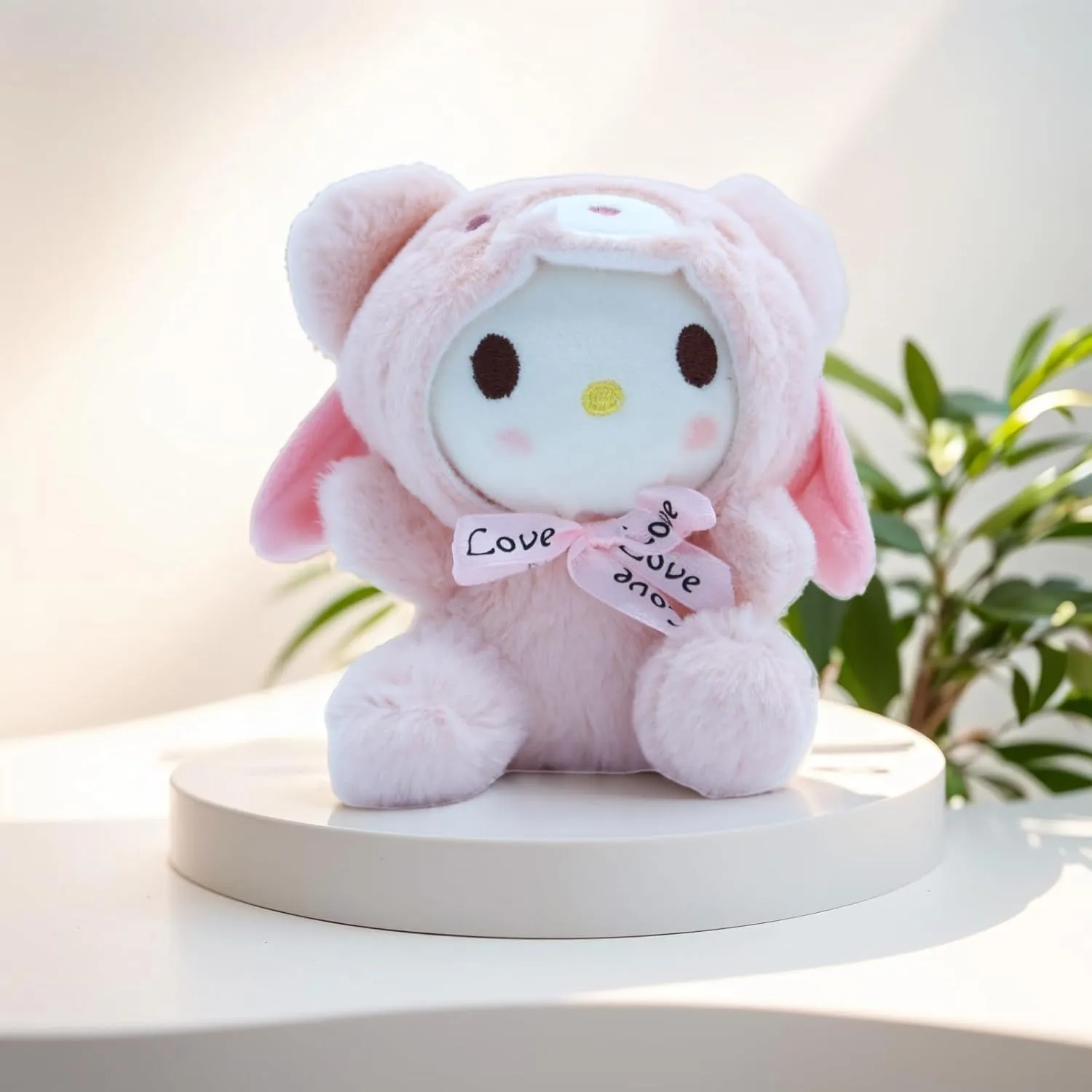 Cartoon Bag Charms Cute Plush Keychain for Women Girls, 5" Soft Backpack Key Chain Cute Animals Bag Keychain