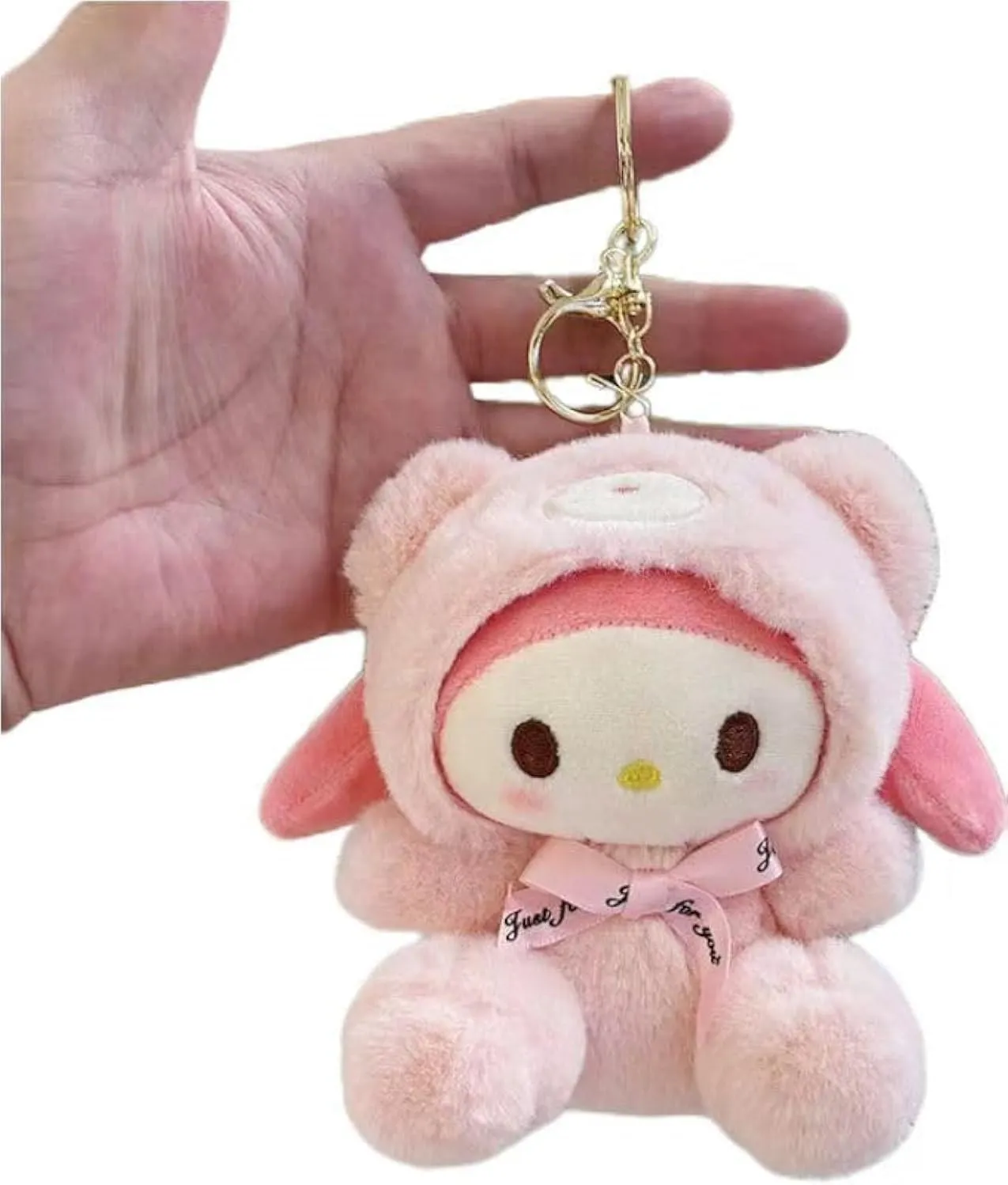Cartoon Bag Charms Cute Plush Keychain for Women Girls, 5" Soft Backpack Key Chain Cute Animals Bag Keychain