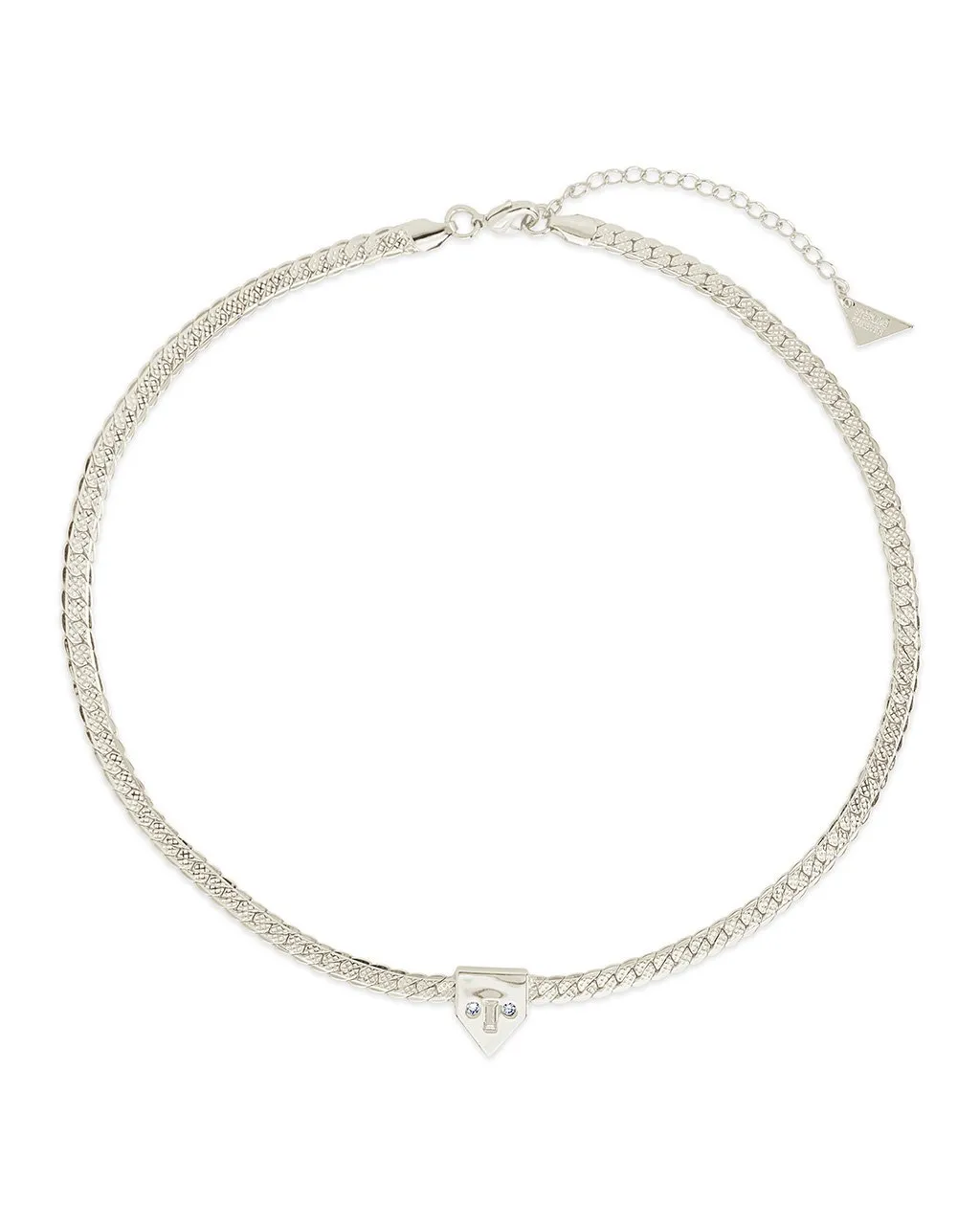 Catherine CZ & Chain Choker Necklace