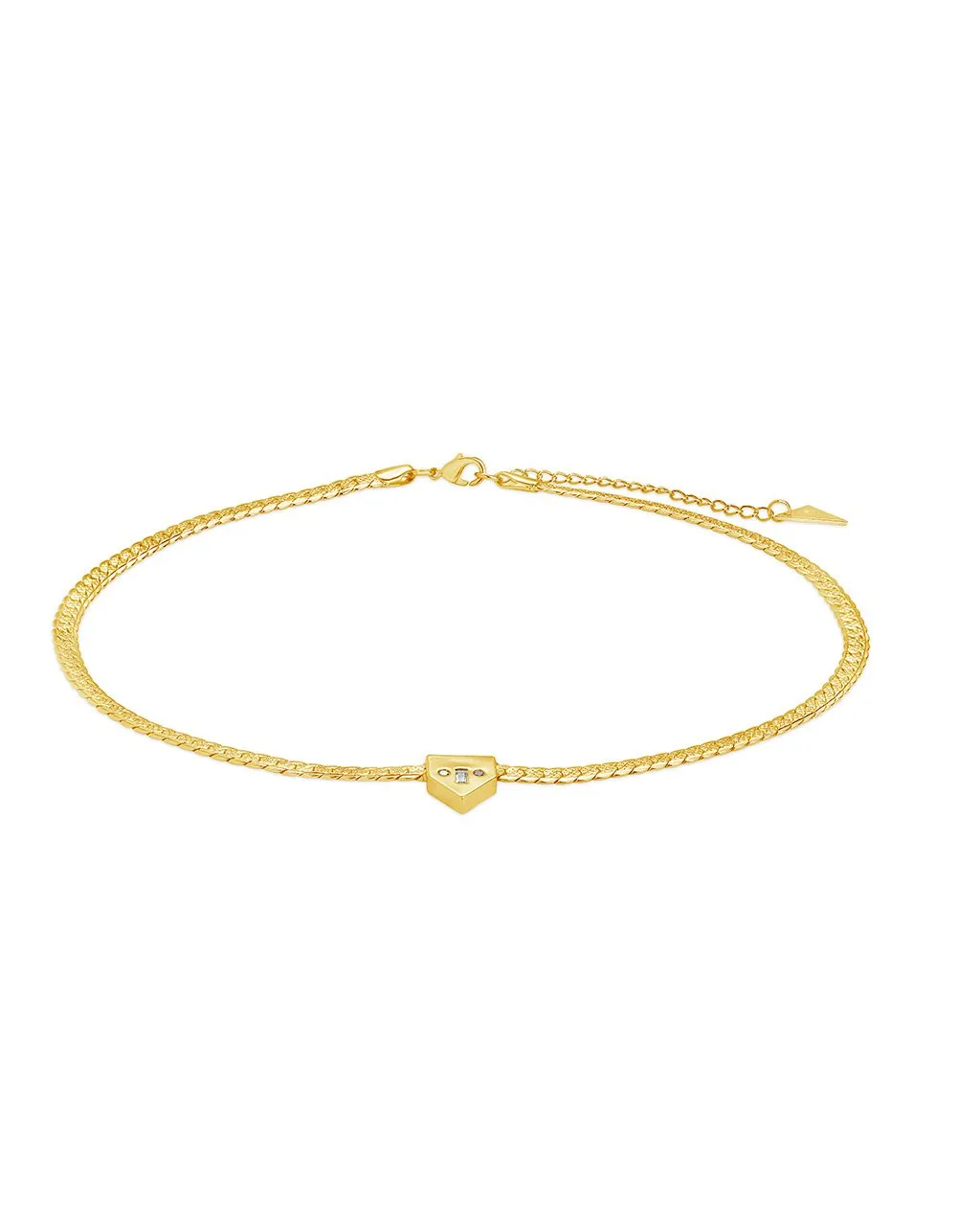 Catherine CZ & Chain Choker Necklace