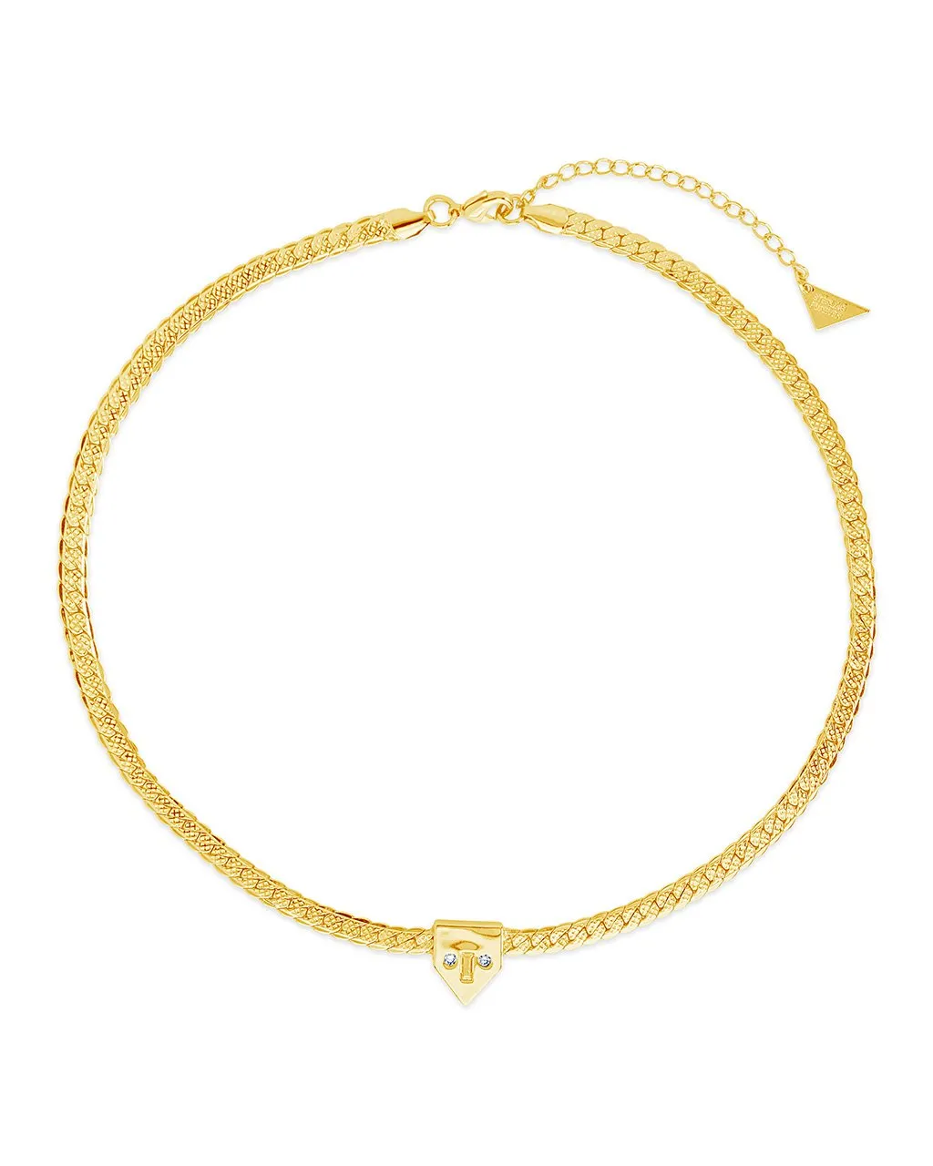 Catherine CZ & Chain Choker Necklace