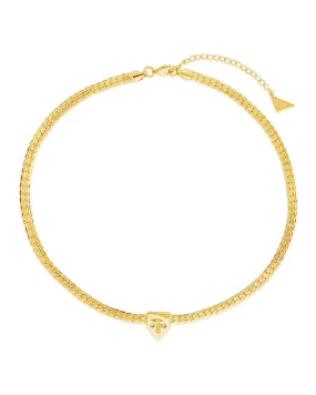 Catherine CZ & Chain Choker Necklace