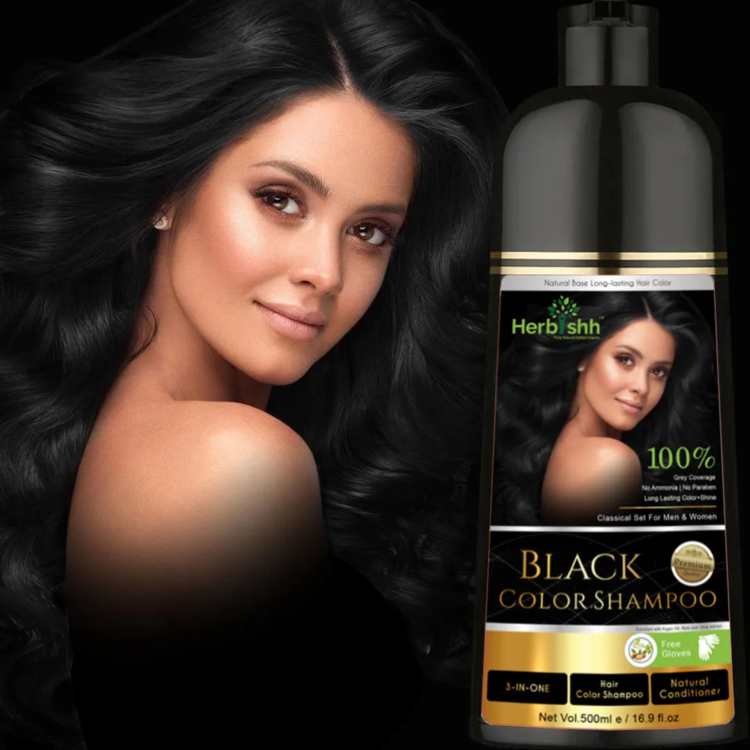 (Choose Brown or Black Shades)  1pc Herbishh Color Shampoo