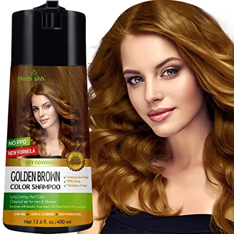 (Choose Brown or Black Shades)  1pc Herbishh Color Shampoo