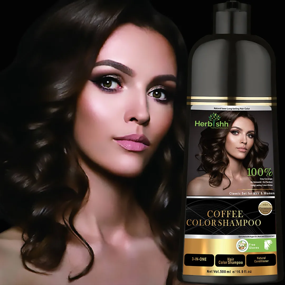 (Choose Brown or Black Shades)  1pc Herbishh Color Shampoo