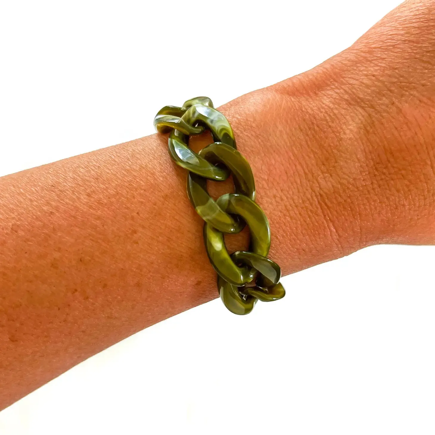 Chunky Acrylic Chain Link Bracelet