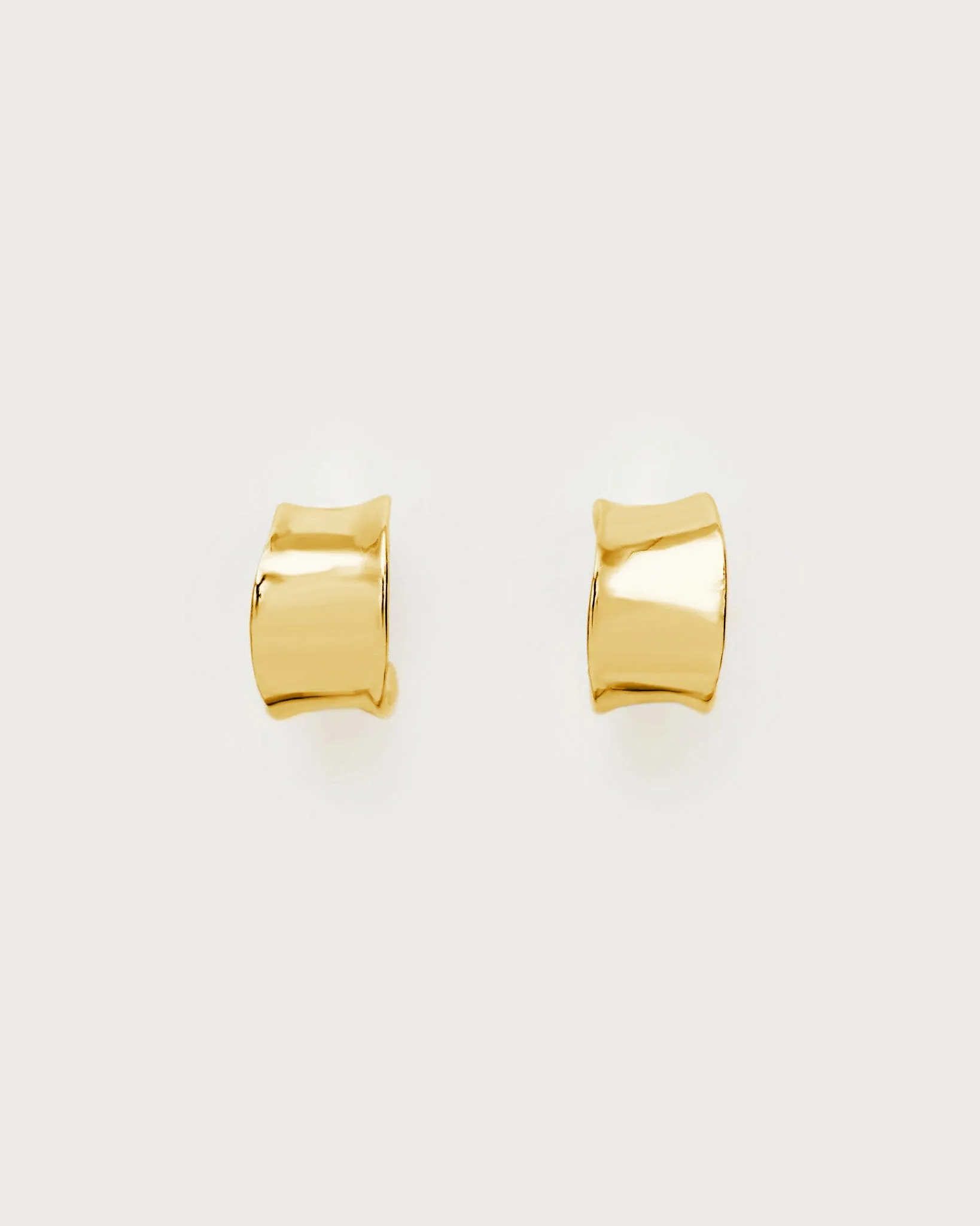 Chunky Flowy Hoop Earrings in Gold