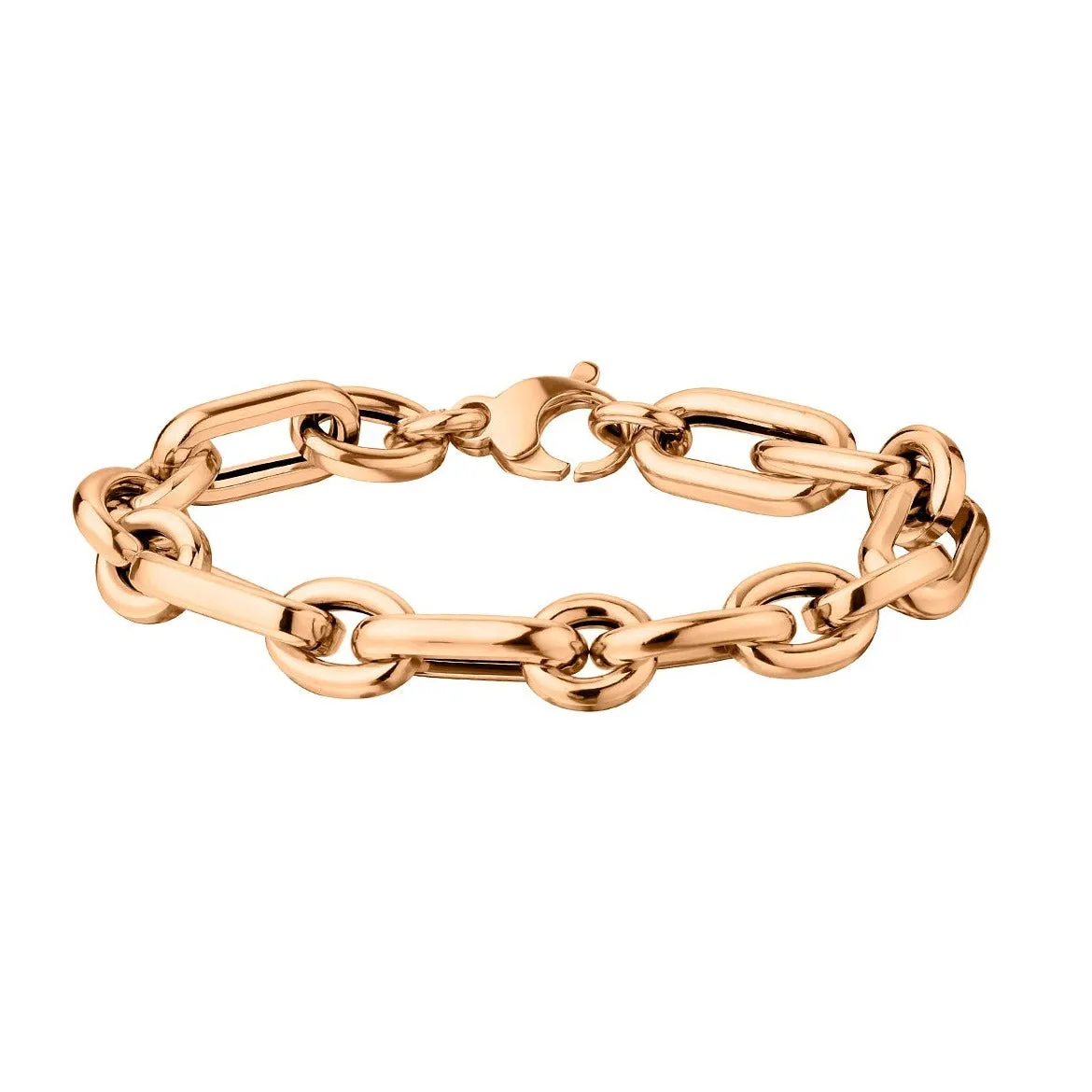 CHUNKY OVAL & ROUND LINK BRACELET