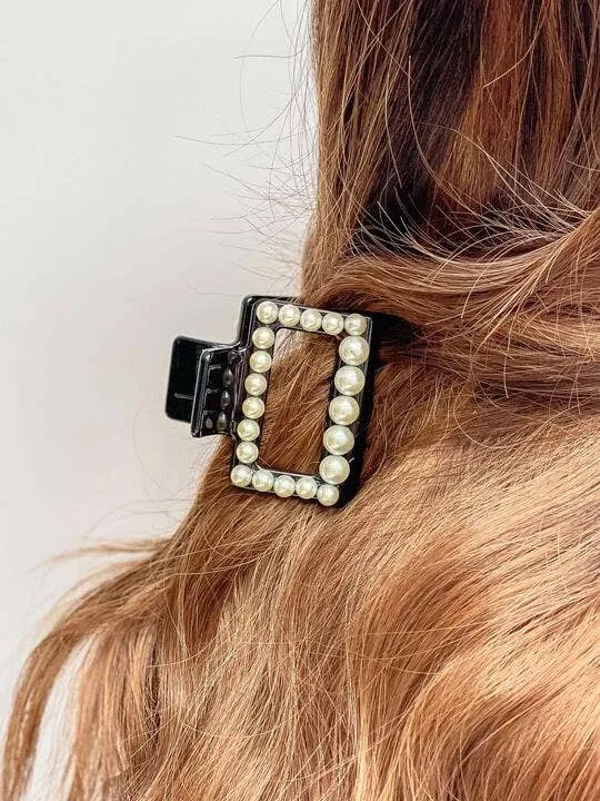 Classic Pearl Claw Clips: Clear