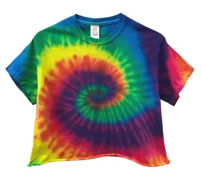 Classic Rainbow Tie-Dye Unisex Cropped Tee