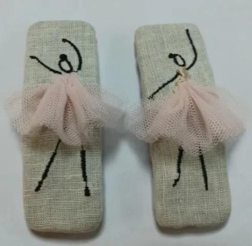 clip 2pc ballerina clips - natural linen