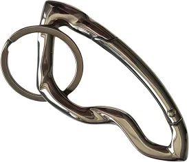Cool Cute Carabiner Keychain - Y2K Black Irregular Key Ring for Backpacks, Keys, Gifts