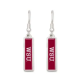 Crimson WSU Dangle Earrings