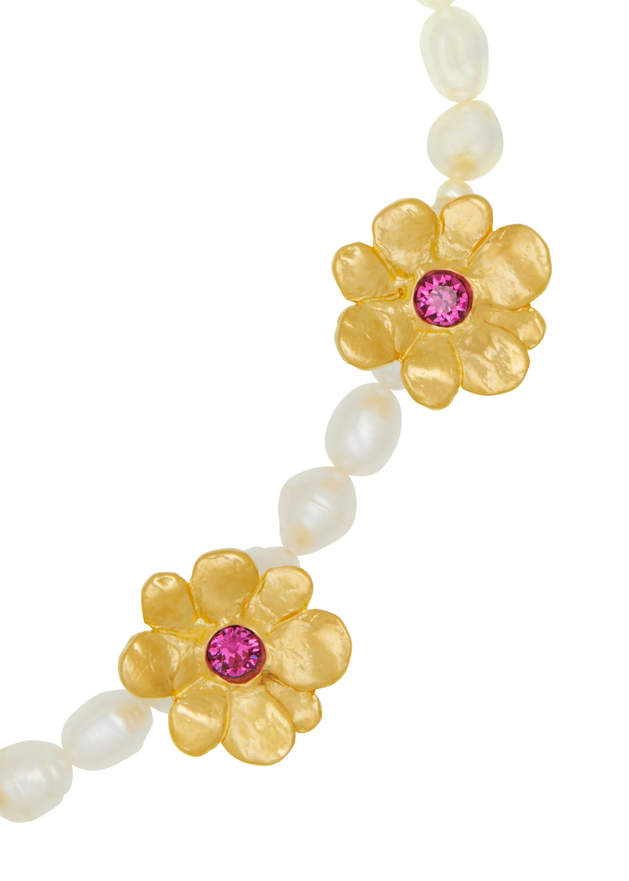 Daisy Pearl Choker - Fuchsia