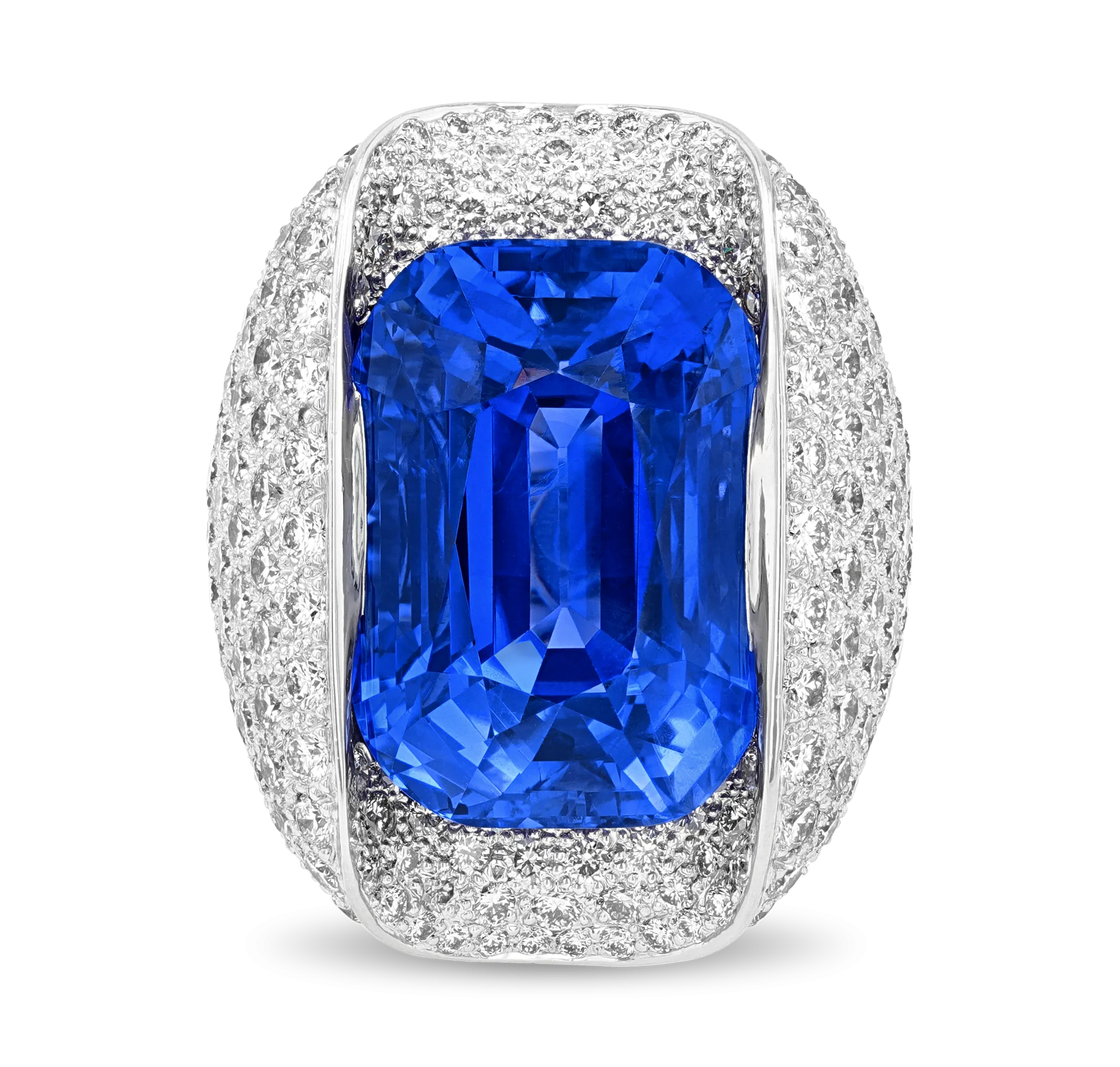 David Webb Untreated Ceylon Sapphire Ring, 40.08 Carats
