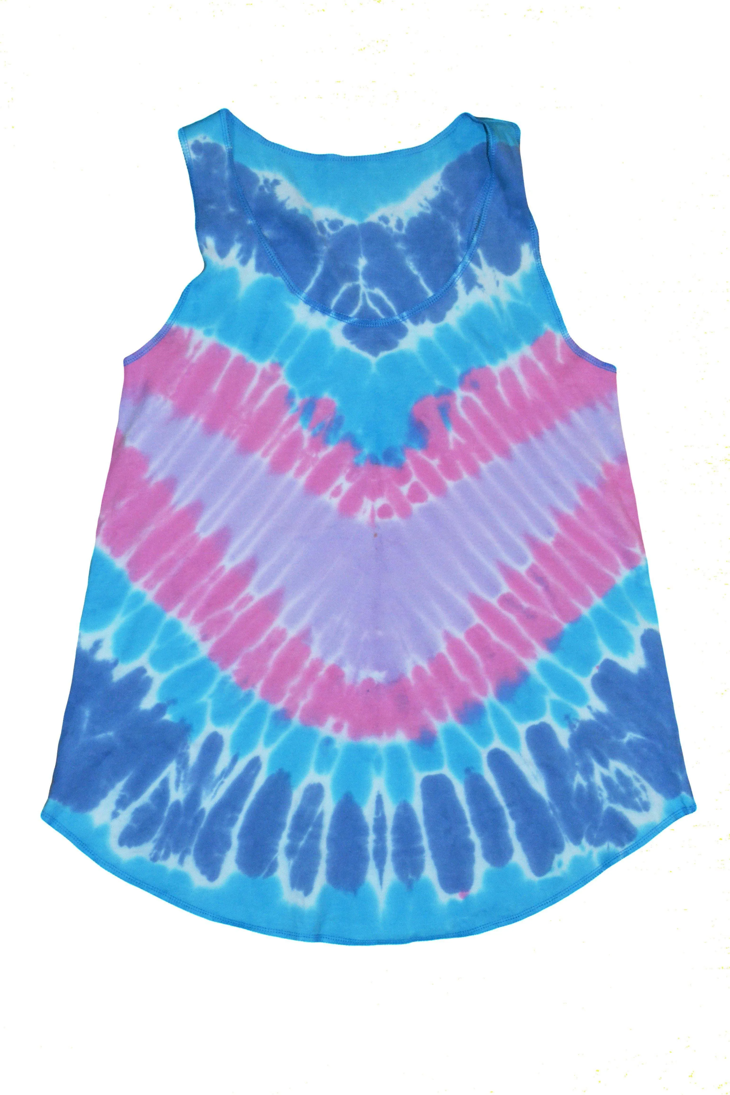 DEBARDEUR TIE AND DYE - BLEU/ ROSE