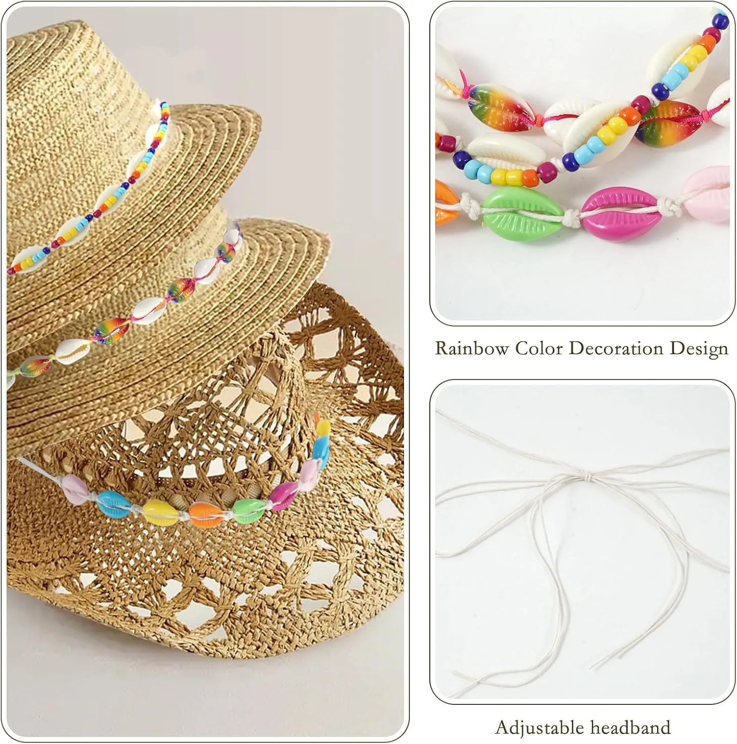 DOCILA Cowboy Hat Band Women Men, Western Cowgirl Outfits Hat Belts, Replacement Country Panama Fedora Strap Accessories
