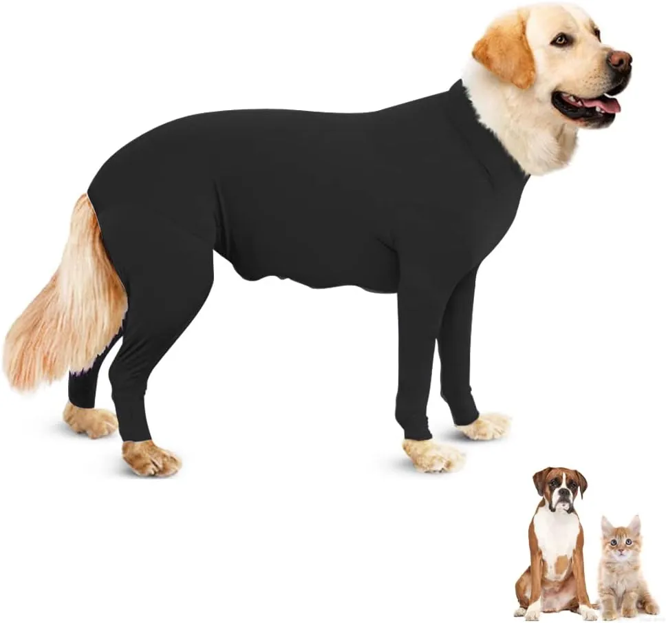 Dog Recovery Suit Abdominal Wound After Surgery Wear, Dog Anti-Licking Elastic Tights Bodysuit, Preventing Full Body for Shedding, Allergy, Wound Protection, E Collar Alternative