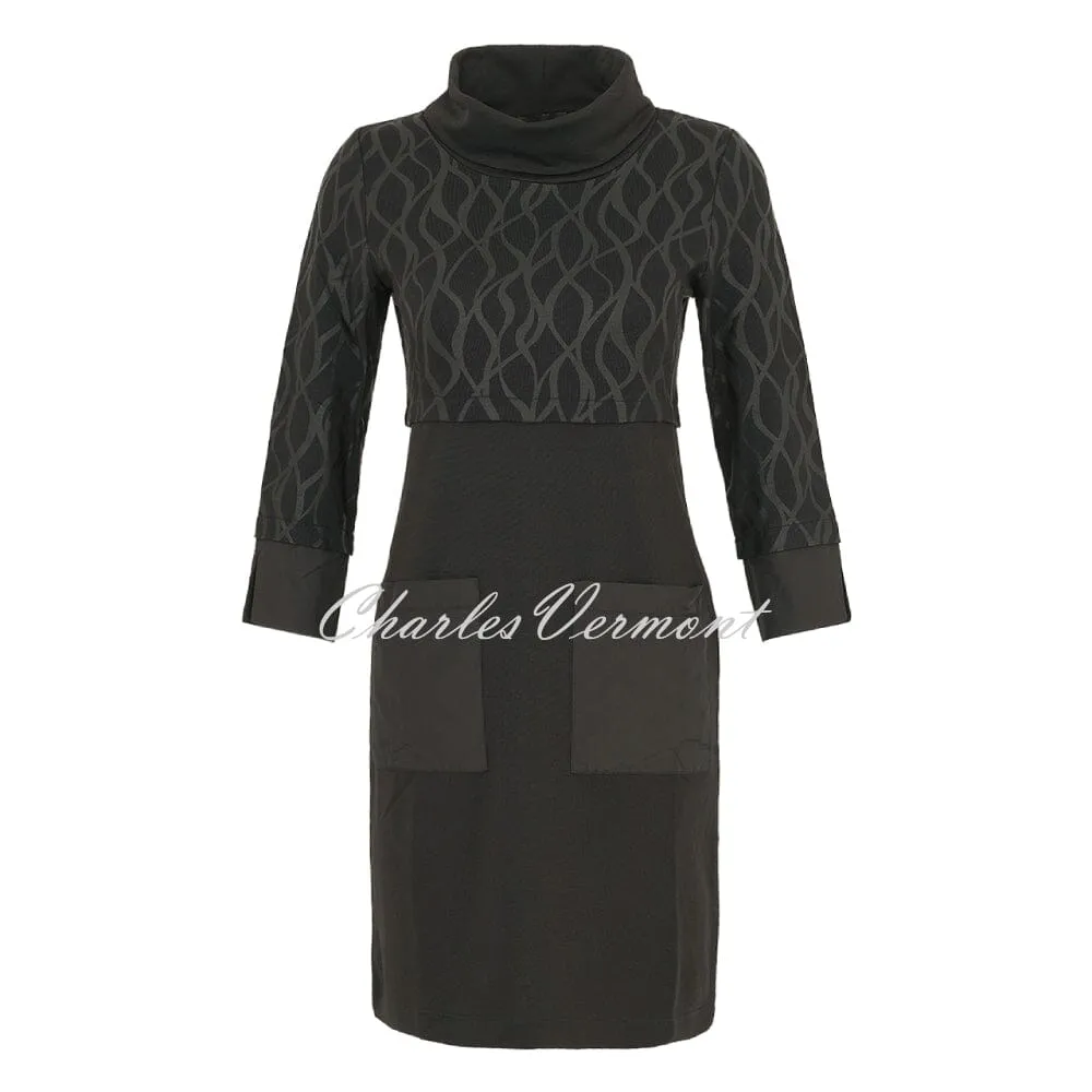 Dolcezza 'Timeless Leather' Cowl Neck Dress - Style 74124