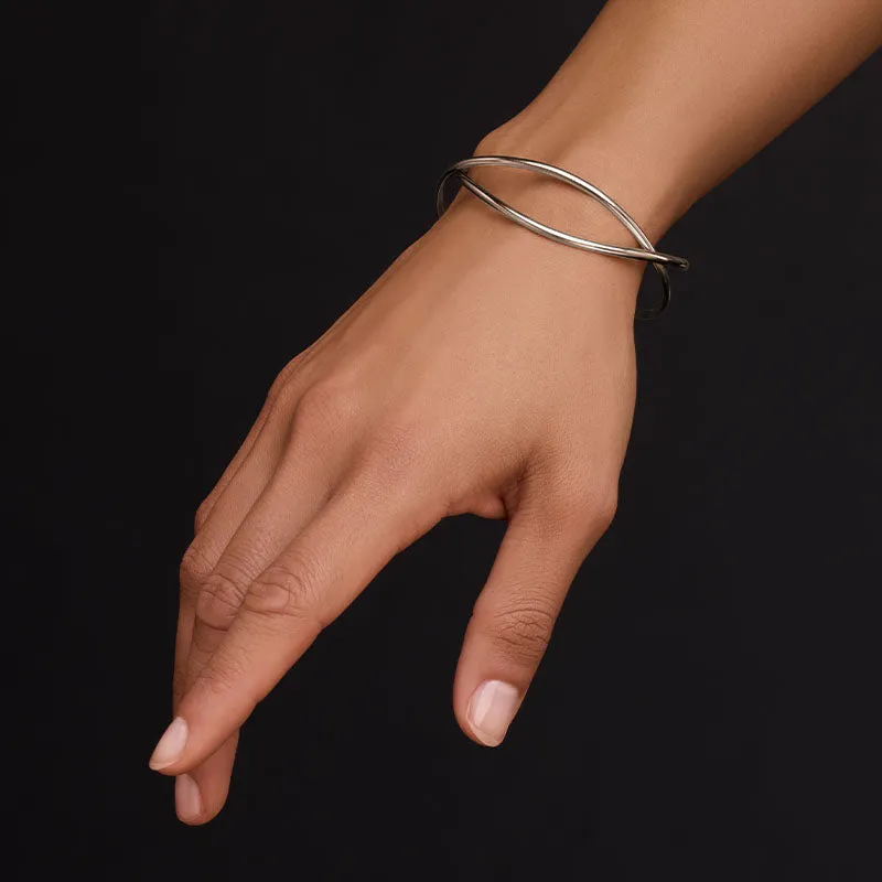 Premium Silver Domenica Cuff Bracelet