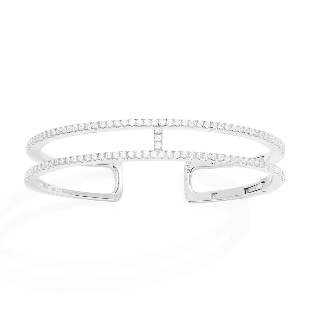 Double Line Pavé Cuff