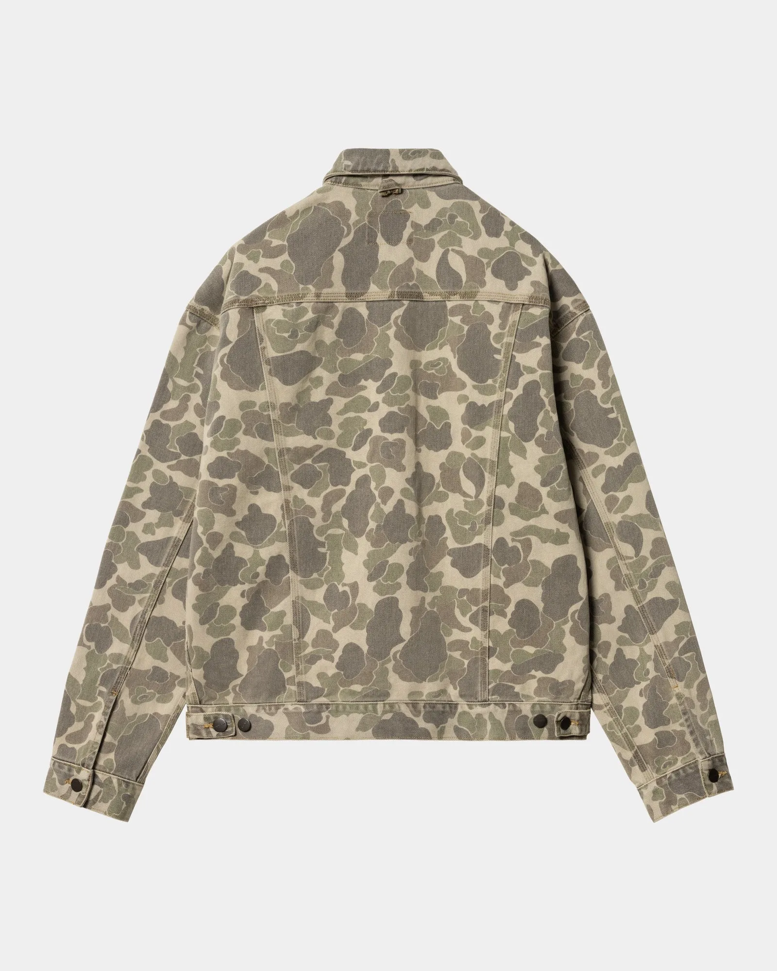 Black Duck Camo Patterned Helston Jacket with Bleached Effect